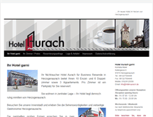 Tablet Screenshot of hotel-aurach.de